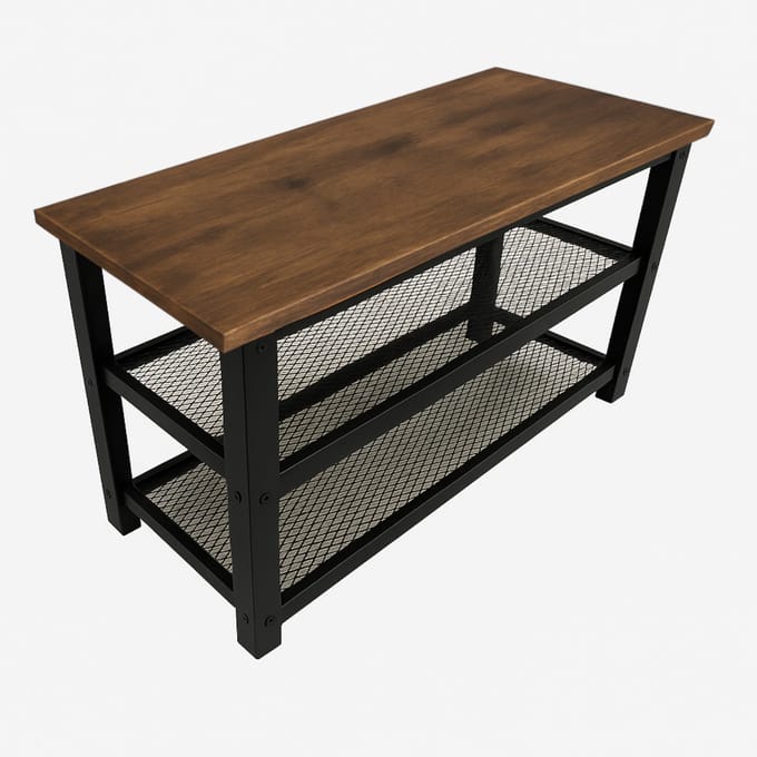 BEGRYF - Schoenenrek - rustiek bruin - 2 legplanken - 73x30x45 cm