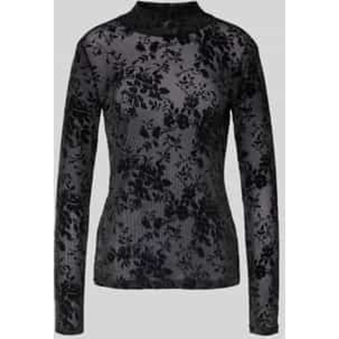 Shirt met lange mouwen en opstaande kraag
