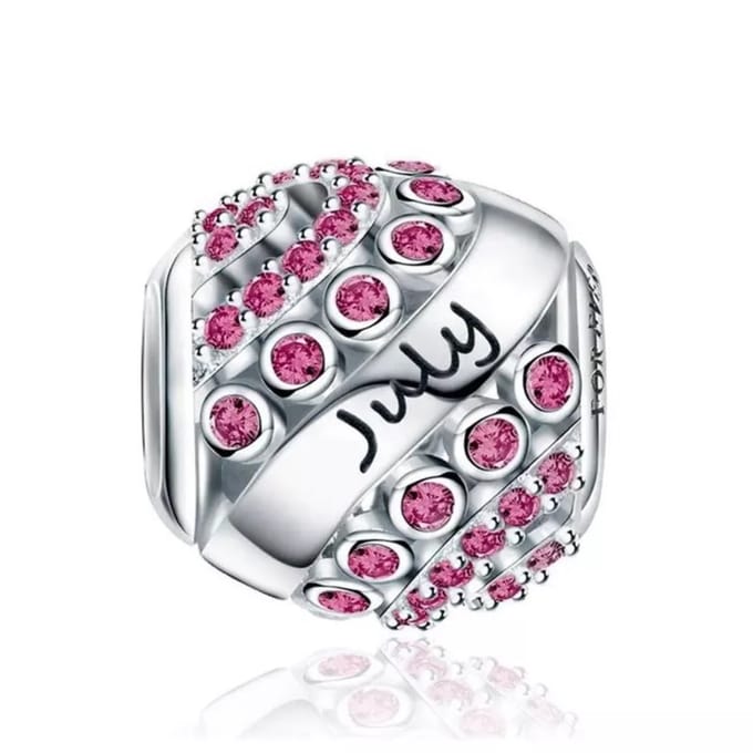 Juli Maand Bedel - RomyStones - 925 Sterling Zilver & Roze Zirkonia