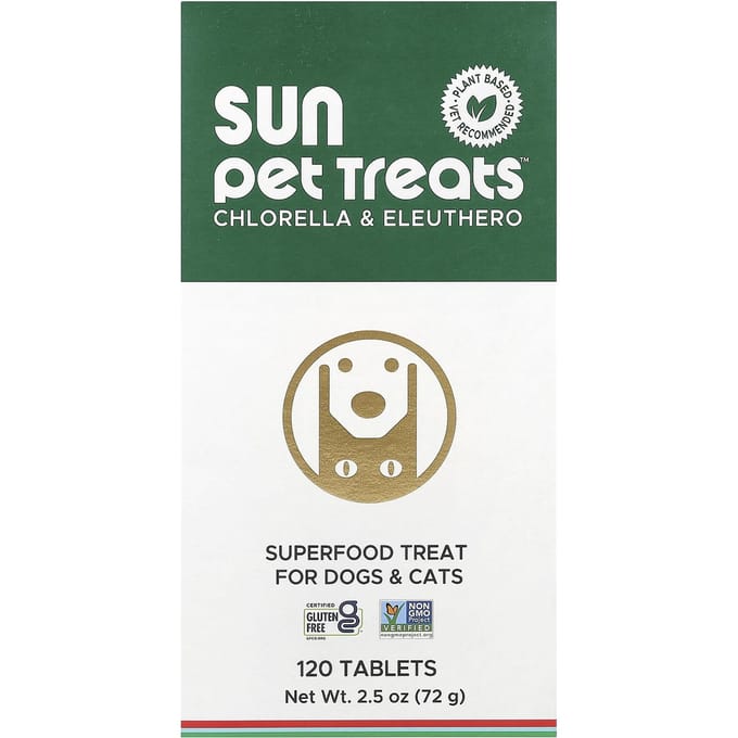 Sun Pet Treats™, Chlorella & Calystegia, voor Honden & Katten, 120 Tabletten gray