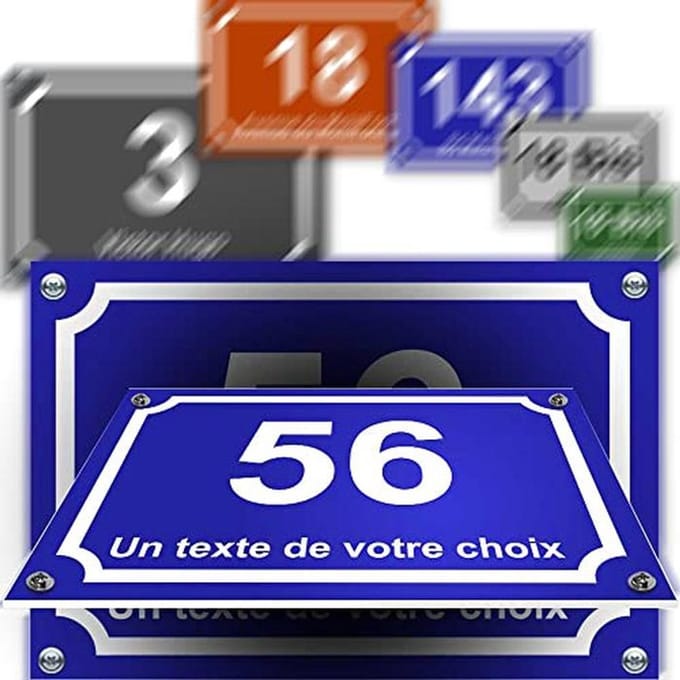 Duurzaam PVC Huisnummerbord voor Deur en Mailbox - Personaliseerbaar met Jouw Informatie