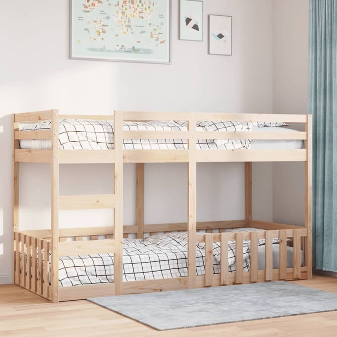 vidaXL - Stapelbed - massief - grenenhout - 90x200 - cm