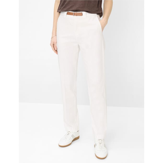Brax Dames Flatfrontbroek  Style MADISON WHITE, wit, maat 36