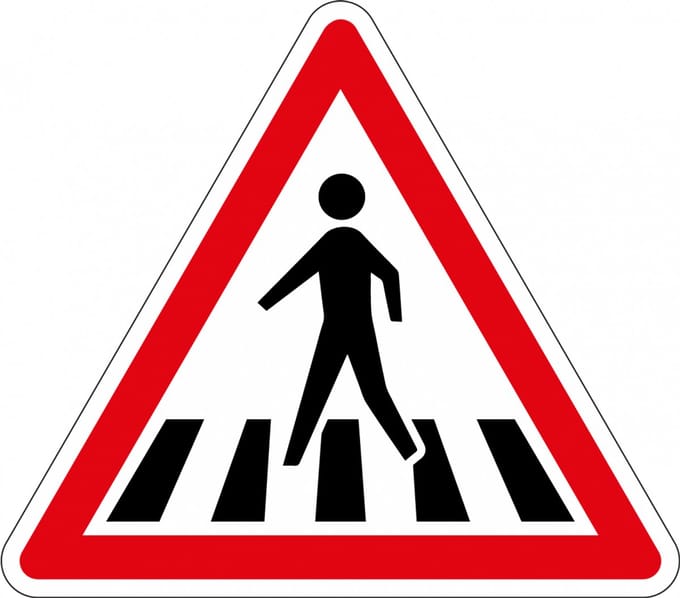 Voetgangersoversteekplaats sticker, J22 100 mm