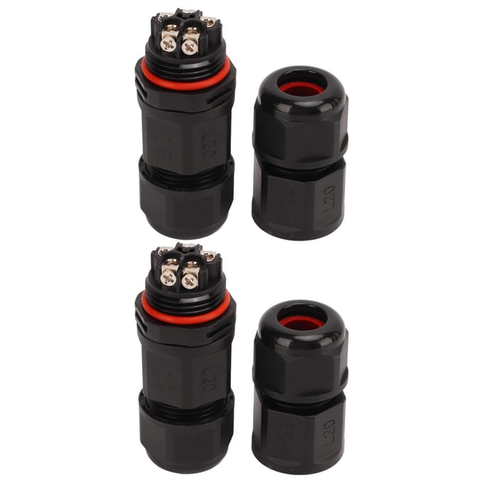 2 stuks 380V Aansluitdoos Connector IP68 Waterdicht Schroefklem Waterdichte Kabelconnector met