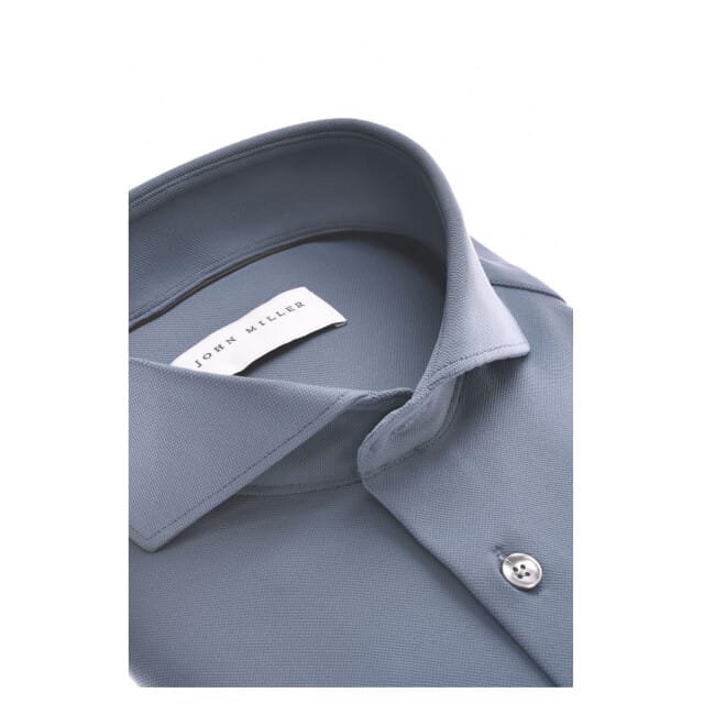 John Miller Overhemd Slim Fit  Donkerblauw 5142675