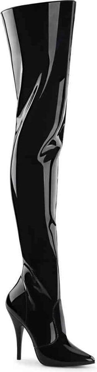 EU 38 = US 8 | SEDUCE-3010 | 5 Plain Stretch Thigh Boot