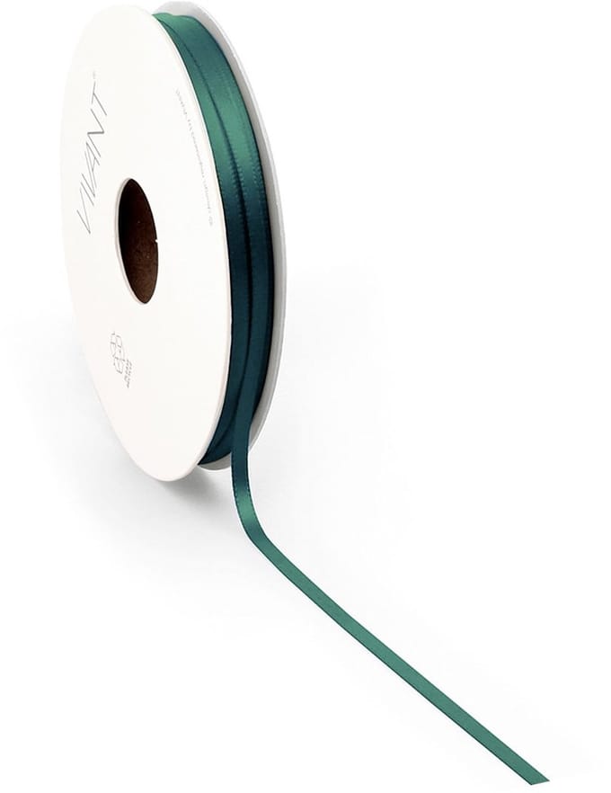 Donkergroen Satijnlint – 25 mm × 25 m – double face satijn