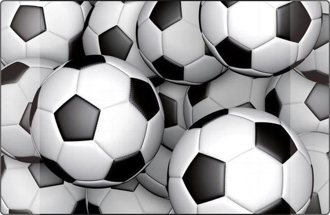 Kangaro bureau onderlegger - 38x58cm - Voetbal - antislip - met insteekvakken