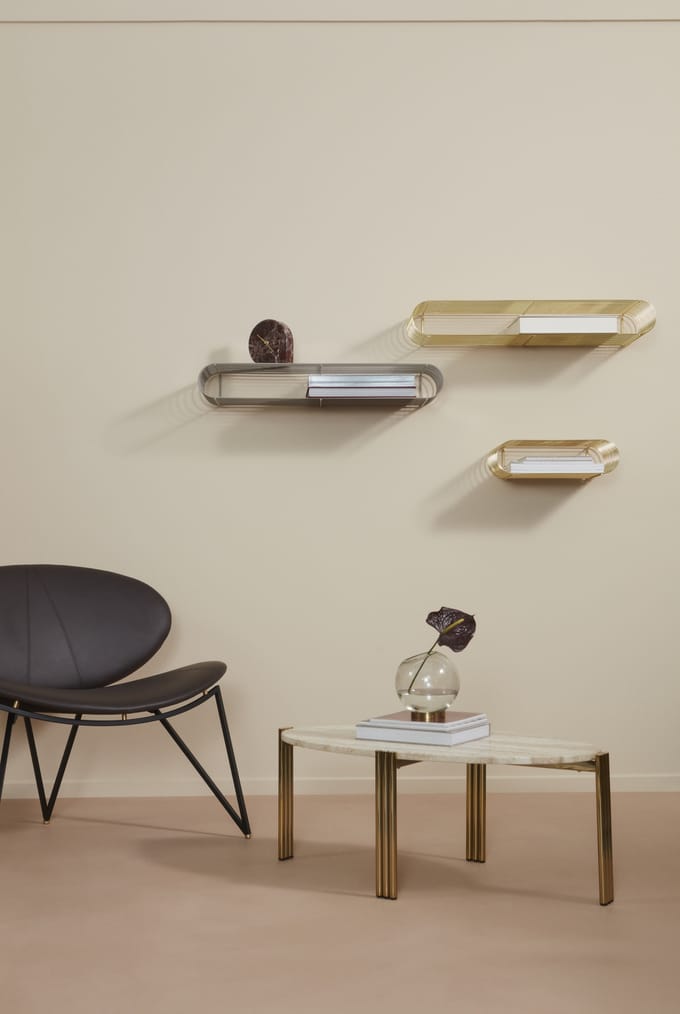AYTM Tribus Salontafel ovaal  - goud/naturel