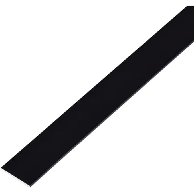 Alberts Plat Profiel - Aluminium Zwart - 30x2mm 2m