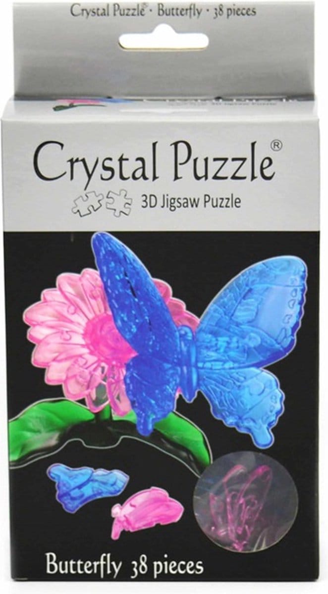 Crystal puzzel vlinder - 3D puzzel met 38 onderdelen