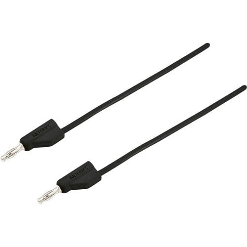 VOLTCRAFT MSB-300 Meetsnoer Banaanstekker 4 mm Silicone 5.00 m Zwart 1 stuk(s)