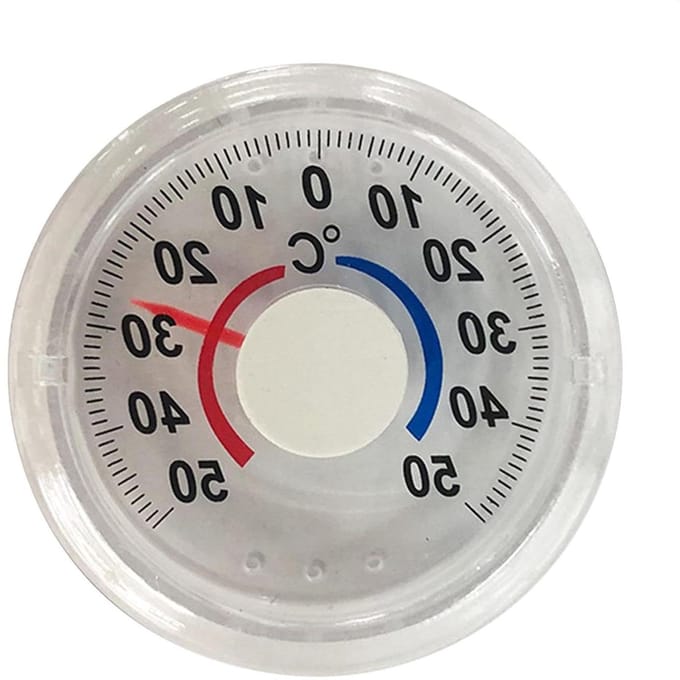 Analoge Thermograaf - Raamthermometer Buiten - Temperatuur Monitoren - Transparant Ontwerp - 10 Centimeter - Transparant
