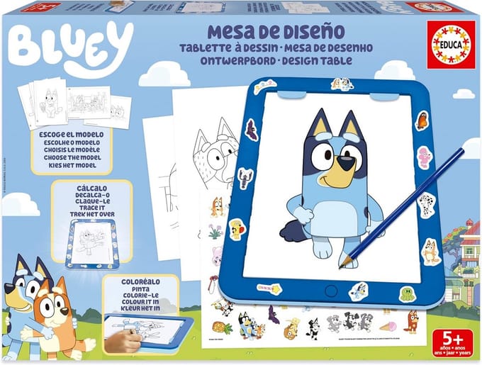 Tekentafel Set - Licht Projector - Creatief Ontspannen - 3-in-1 Activiteiten - 32 Pagina's - Blauw