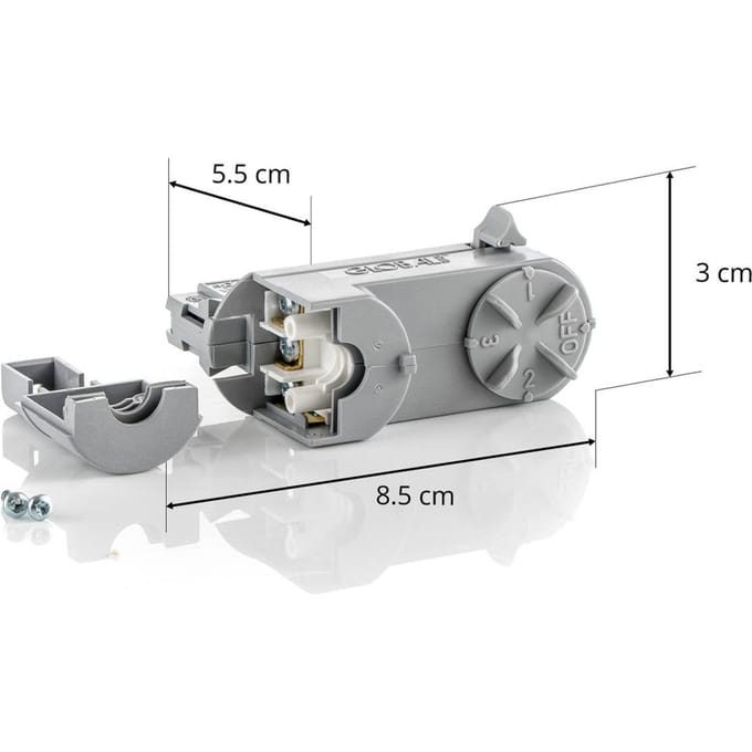 GLOBAL 3-fase multiadapter Noa, draagkracht 10kg, grijs