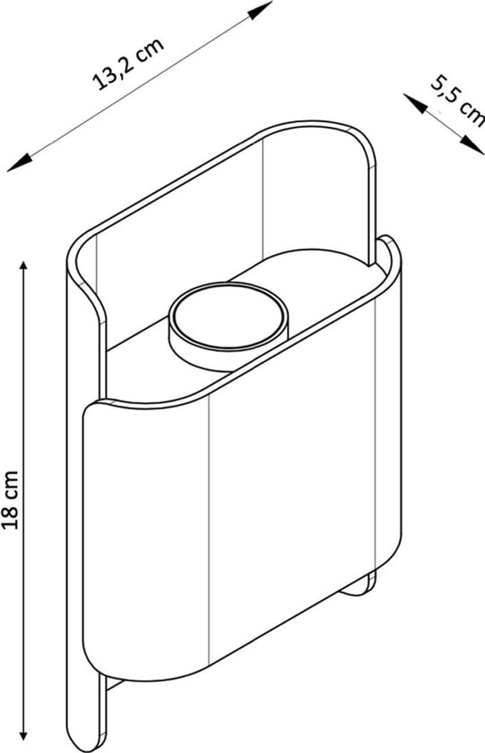 Kosilum - Laila - Wandlamp - Wit - Aluminium