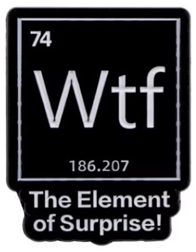 Pin Broche - enamel pin - kledingspeld - Wtf element