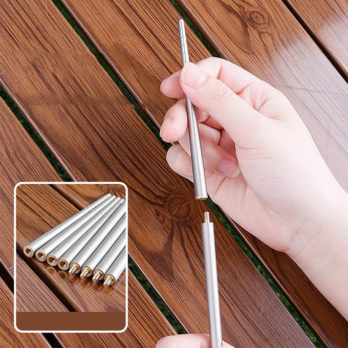 Titanium Eetstokjes Opvouwbaar Afneembaar Draagbaar Holle Eetstokjes Outdoor Kamperen Reizen Picknick white
