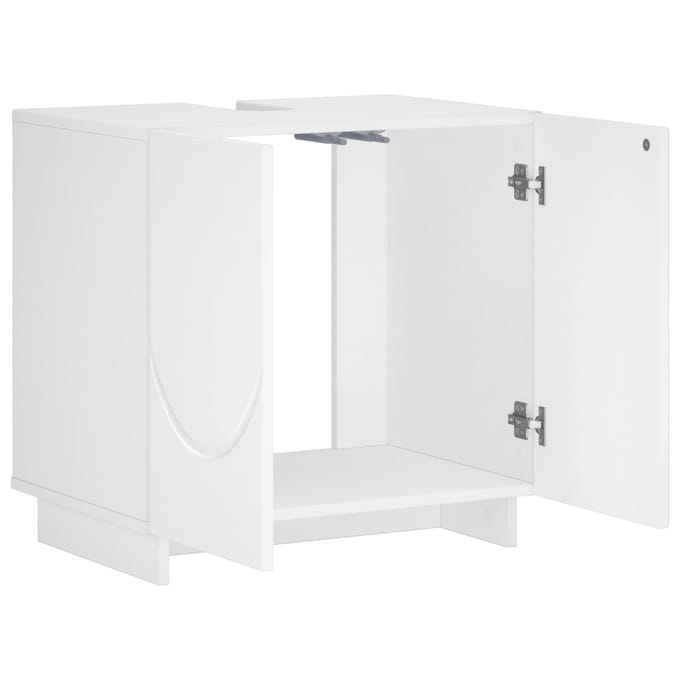 vidaXL - Badkamerkast - Wit - 60 - x - 41 - x - 58 - cm - Bewerkt - hout