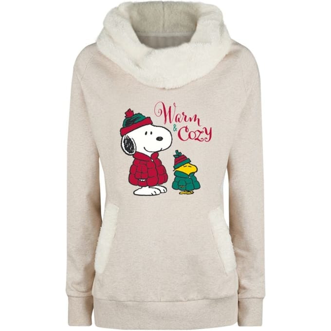 Peanuts Sweatshirts - Warm & Cozy - M - voor Vrouwen - beige