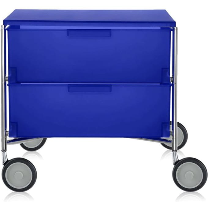 Kartell Mobil 2 - kobaltblauw - met wielen
