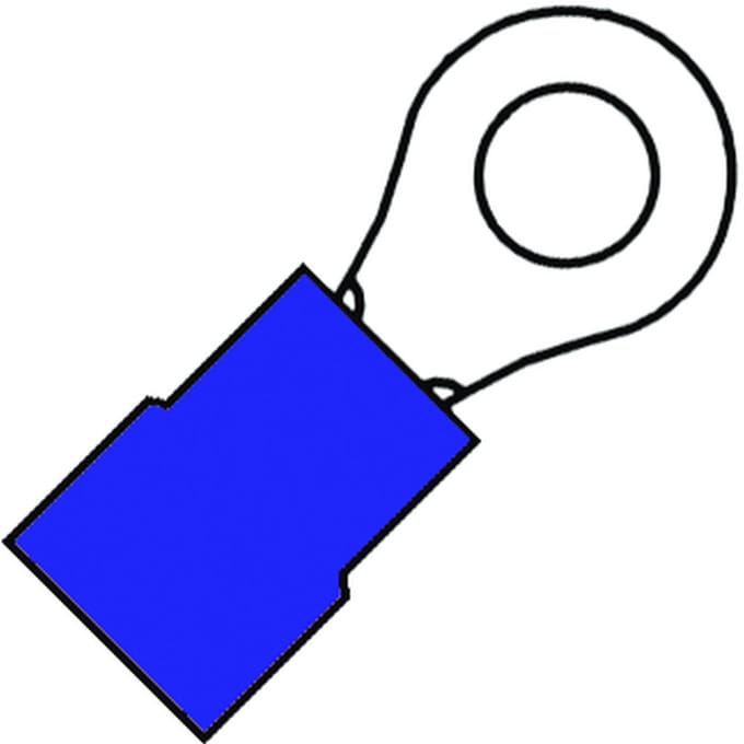 Geïsoleerde Ring Terminaal M12 Voor 1.5-2.5mm² Draad - 100800 [100 Stukken]