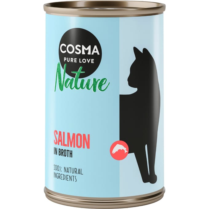 24x140g Zalm Cosma Nature Kattenvoer nat