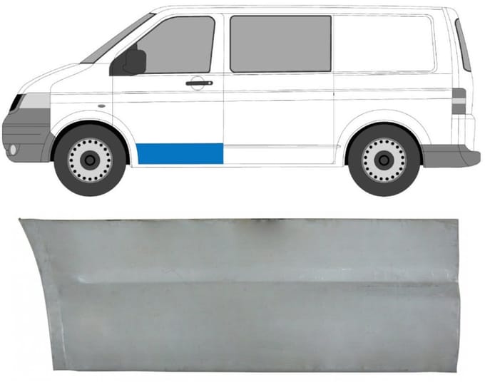 Reparatiepaneel voor deur voor Volkswagen Transporter T5 2003-2015 / Links