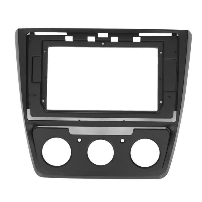 Auto Navigatie Paneel Frame Dashboard Bekleding Kit met 2 Accessoires ABS Naadloos Automobiel black