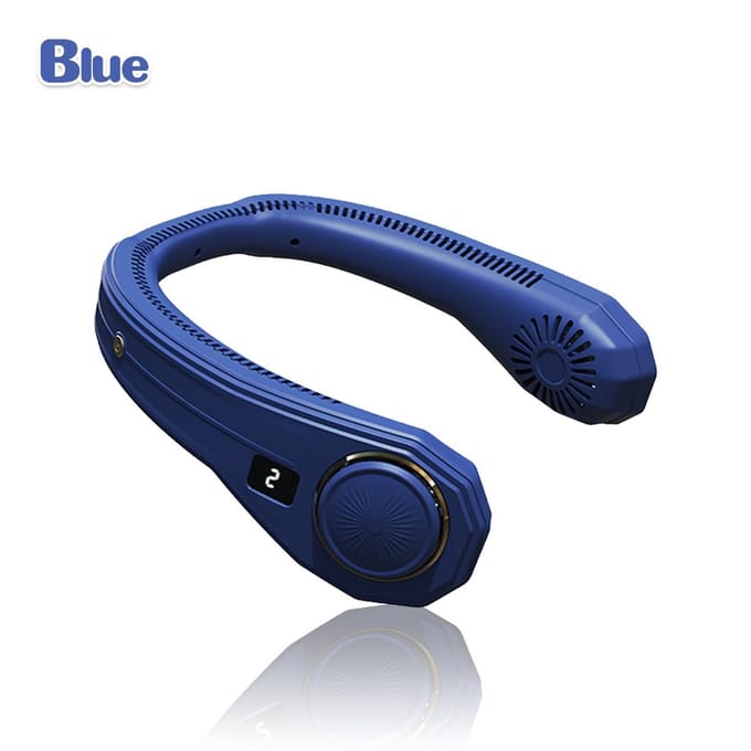 3 versnellingen hangende dubbele koeling nekventilator Mini USB draagbare oplaadbare stille ventilator voor reizen buiten binnen nekventilator