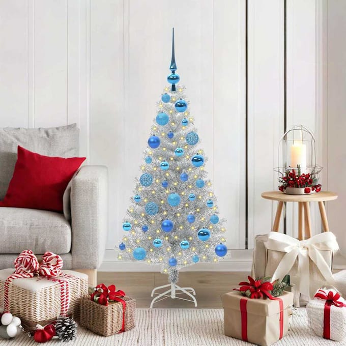 vidaXL - Kerstboom - Zilver - 120 - cm - PET