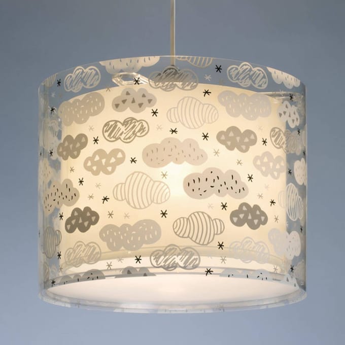 Dalber hanglamp CLOUDS voor de kinderkamer, grijs