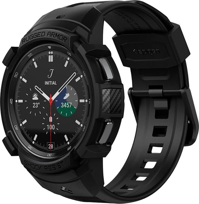 Spigen Rugged Armor Pro - black - Samsung Galaxy Watch 4 Classic (46mm)