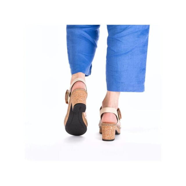 Rieker Sandalen Hak Sandalen Hak - beige - Maat 36