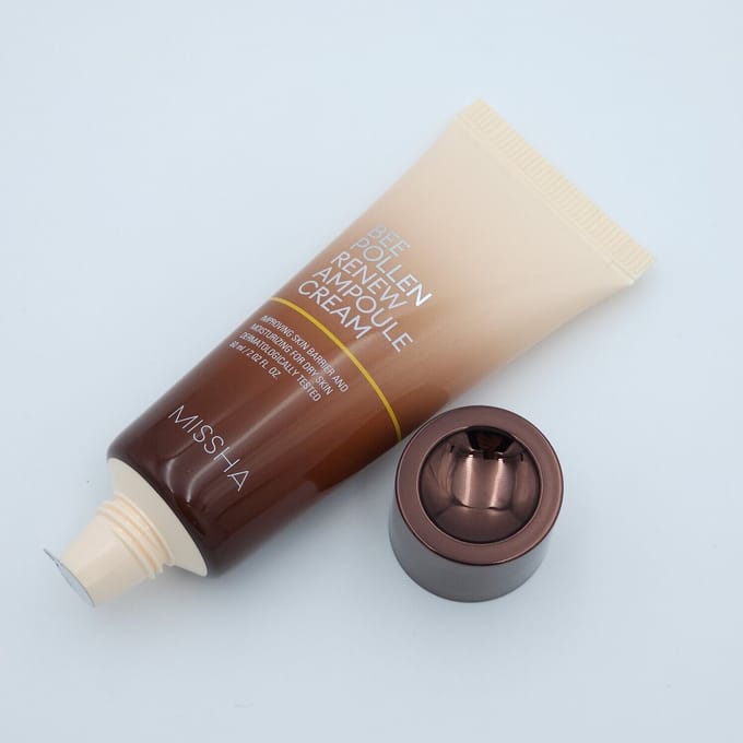 [MISSHA] Bee Pollen Renew Crème Ampoule 60ml 1pc + Sample Gifts beige