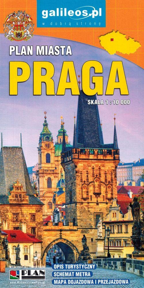 Prague 1:10 000. Carte / Plan de la Ville.  Galileos