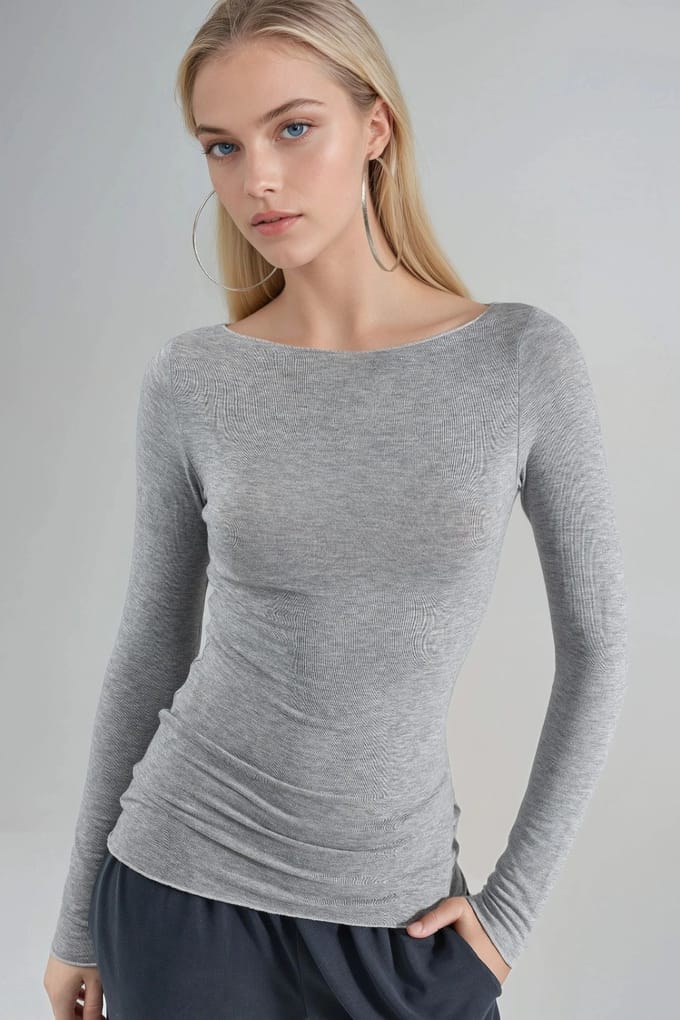 Bootsneck Lange Mouwen Lichtgewicht Blouse