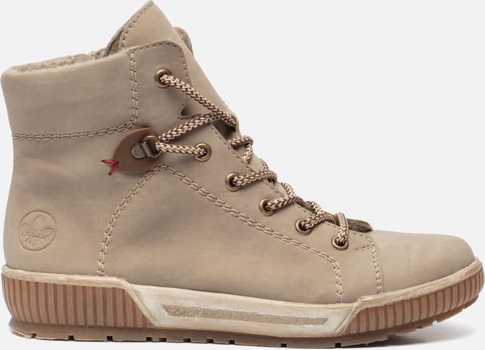 Rieker dames veterboot - Beige - Maat 38