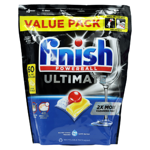 Finish Powerball Ultimate Lemon Vaatwastabletten - 60 Stuks
