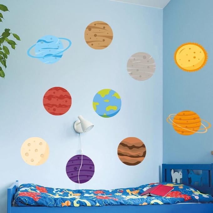 Muursticker Planeten Set