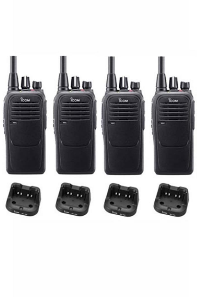 Set van 4 Icom IC-F29SR2 UHF PMR446 IP67 Waterdicht