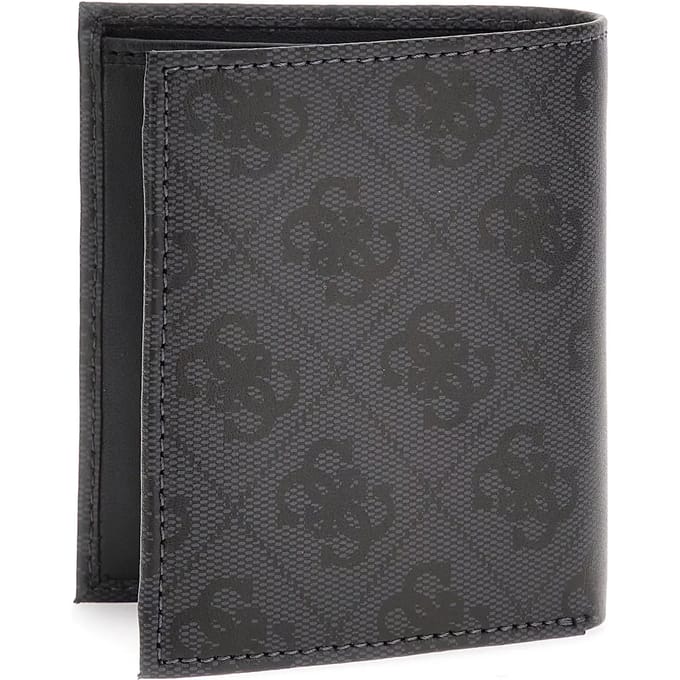 GUESS Leren Portemonnee Mito Small Billfold Wallet With Coinpocket Black Zwart
