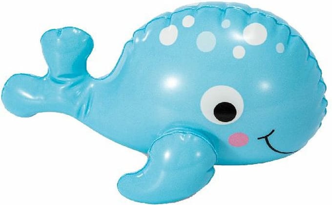 Intex opblaasbare dolfijn - kunststof - lichtblauw/wit - 25 x 23 cm - waterspeelgoed
