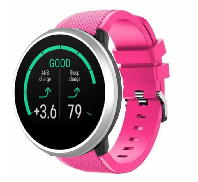 Polar Unite twill siliconen band (knalroze)