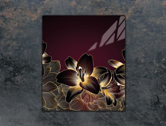 TMK ArtDeko - Snijplank - Orchidea - 45x52 cm - Glas