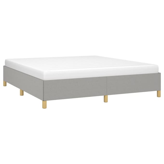 vidaXL - Boxspring - bed - stof - lichtgrijs - 180x200 - cm