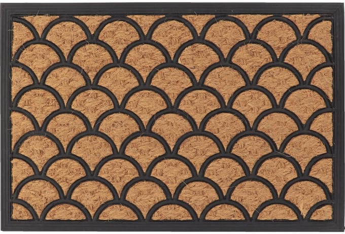 Luance Warm Welcome Deurmat - anti slip - rechthoek - golf patroon - 60 x 40 cm - buiten - schoonloopmat
