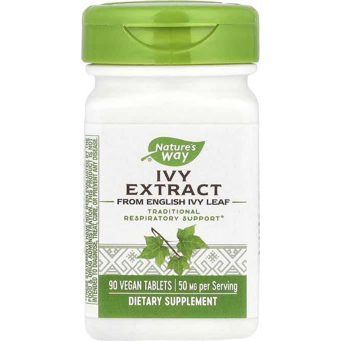 Nature's Way, Klimop Extract, Vegan Tabletten, 90 Tabletten (25 mg per tablet)