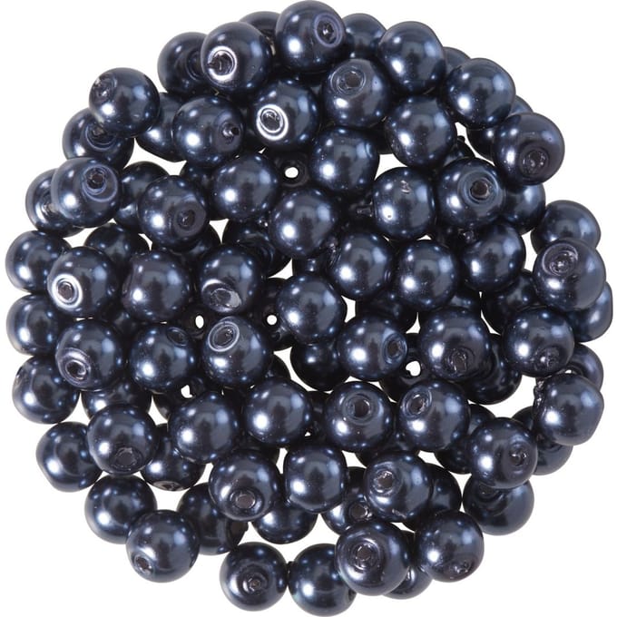 Glasparels, Ø 4 mm, 100 stuks - Antraciet